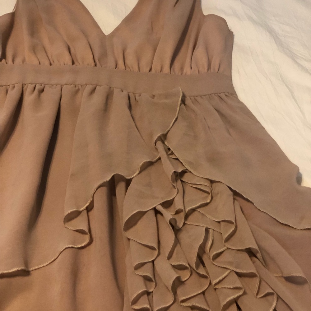 Blush pink dress with back cutout